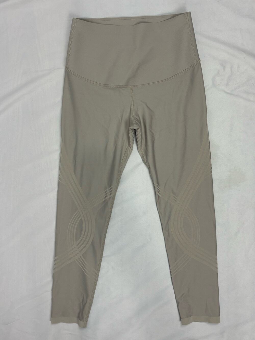 Fanka Body Sculpt 7/8 Leggings Reversible High Waisted Bleached Sand Tan Size M